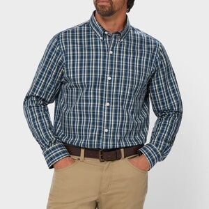 Duluth Trading Wrinkle-Fighter Slim Fit Long Sleeve Shirt XL Reg Blue New W/Tags